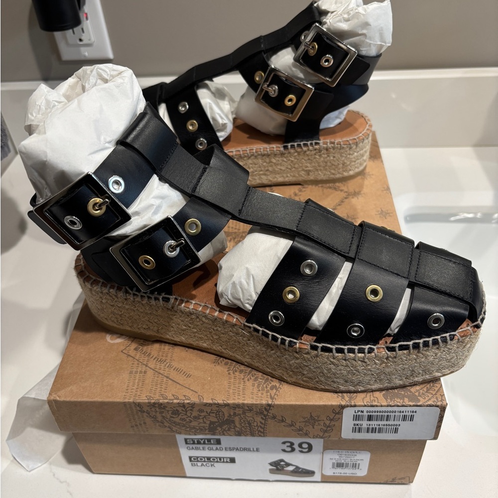 NEW Free People Gable Glad Espadrille Gladiator Sandals size 39 US 9 - Picture 4 of 5